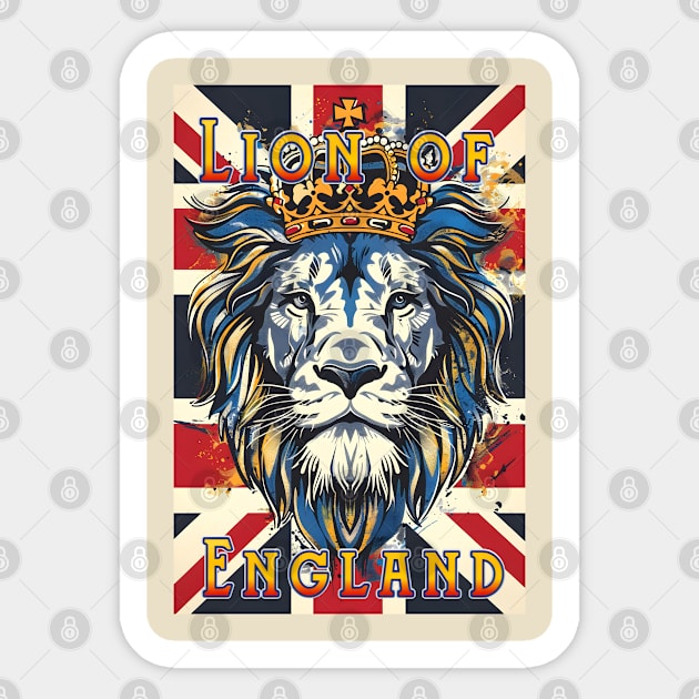 Lion of England Sticker by Peter Awax